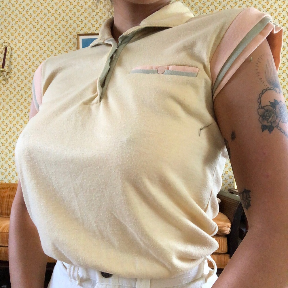 Vintage 70s/80s pastel colored button up